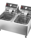 Cookline DF15-2-220 22 Dual Tank 30 lb. Electric Countertop Fryer